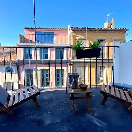 Appartement Centr'halles #3 Terrasse Vue Cathedrale, Clim! Carcassonne